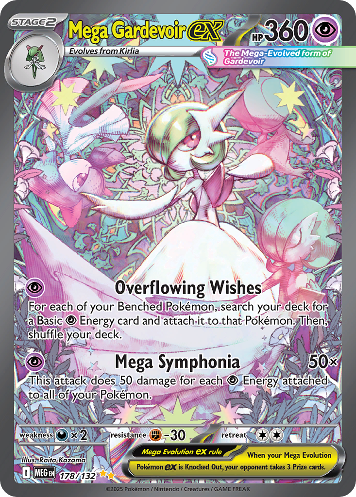 Carta real: Mega Gardevoir ex · Megaevolución 178/132