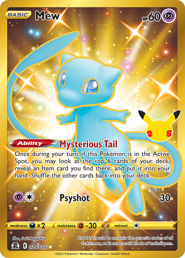 Carta real: Mew · Celebraciones 25/25